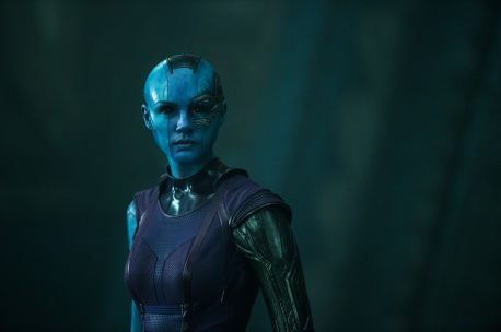 The menacing villain Nebula, played by Karen Gillan